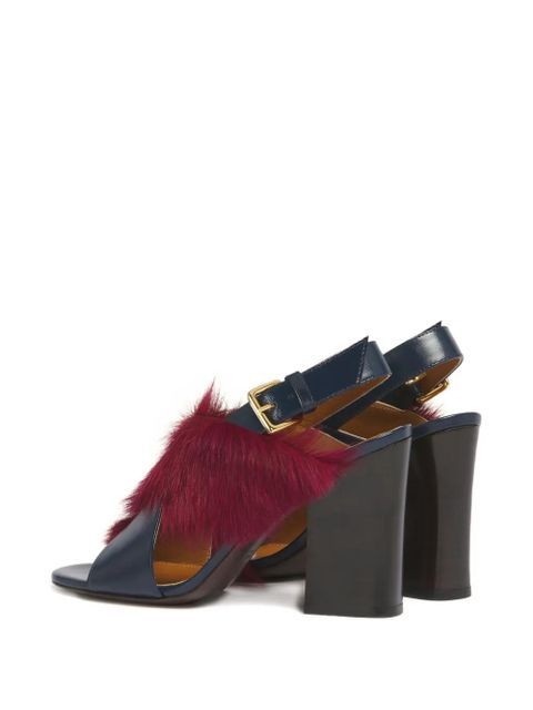 Marni criss-cross buckled sandals - Blue