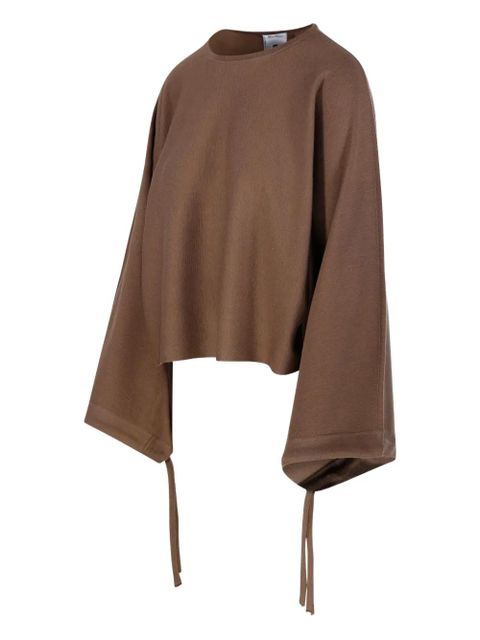 Max Mara tie-detail sweatshirt - Brown - zdjęcie produktu nr 2