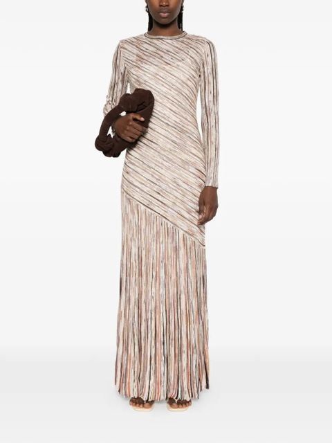 Missoni long-sleeve striped maxi dress - Neutrals - zdjęcie produktu nr 2