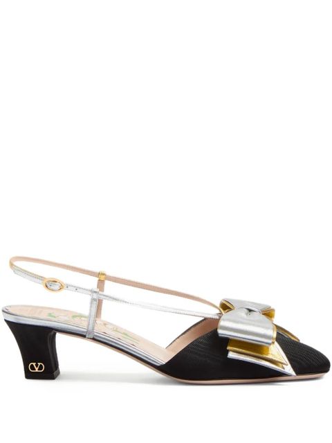 Valentino Garavani 45mm Bowow slingback pumps - Black - zdjęcie produktu nr 1