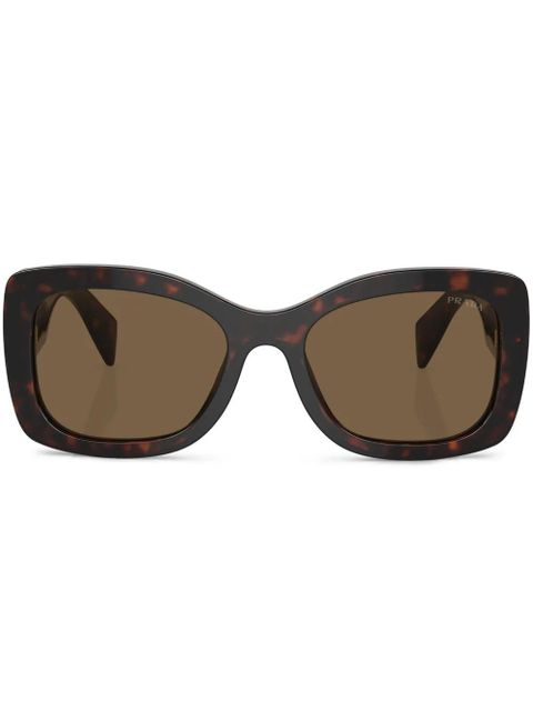 Prada Eyewear Prada PR A08S oversize frame sunglasses - Brown - zdjęcie produktu nr 1