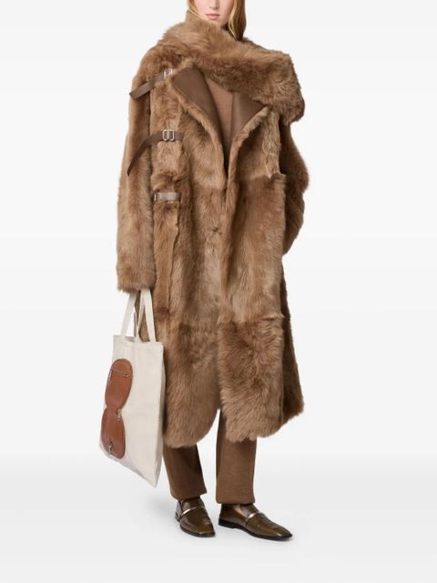 Tod's buckled shearling coat - Brown - zdjęcie produktu nr 2