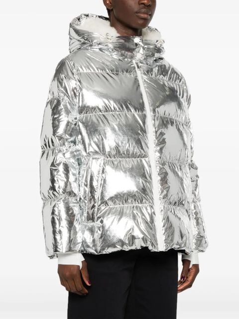 Yves Salomon hooded puffer jacket - Silver