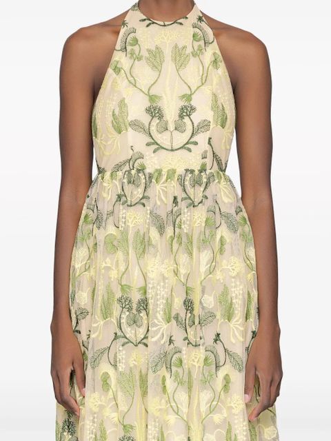 Agua By Agua Bendita Acanella Habitat halter maxi dress - Neutrals