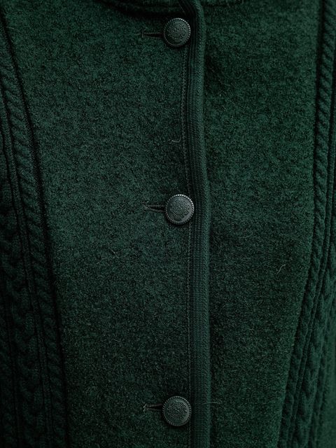 Hoss Intropia kurtka wełniana kolor zielony przejściowa 5432678