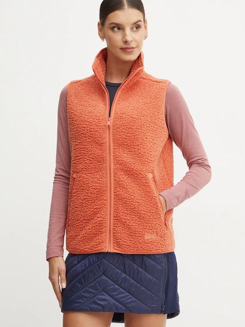 Jack Wolfskin bezrękawnik damski kolor pomarańczowy przejściowy - zdjęcie produktu nr 1