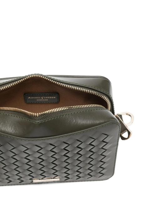 Aspinal Of London woven slot mini bag - Green