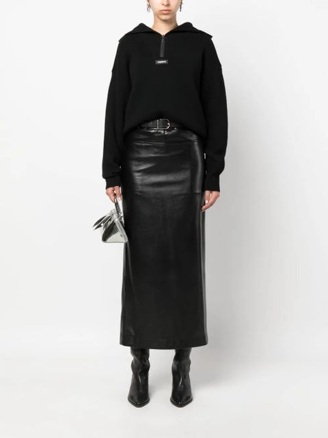 Coperni logo patch half-zip jumper - Black - zdjęcie produktu nr 2