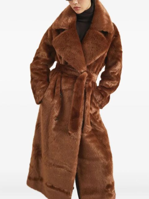 The Frankie Shop Joni faux fur coat - Brown