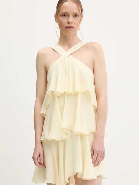 Answear.LAB sukienka kolor żółty mini prosta - zdjęcie produktu nr 1