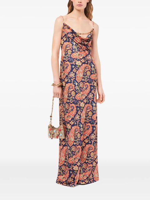 Rabanne Paisley Nuisette Maxi Dress - Blue