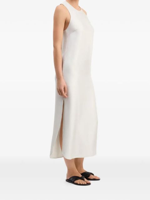 LouLou de Saison Paloma twisted back midi dress - Neutrals