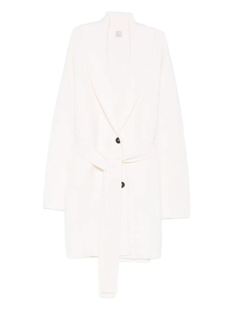TOTEME shawl-lapel belted knitted coat - Neutrals - zdjęcie produktu nr 1