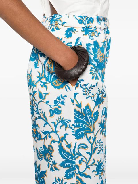 ETRO floral trousers - White