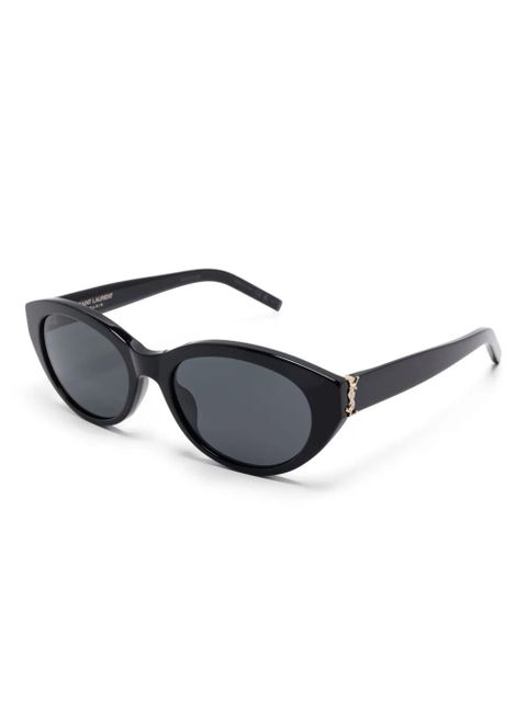 Saint Laurent Eyewear oval-frame sunglasses - Black - zdjęcie produktu nr 2