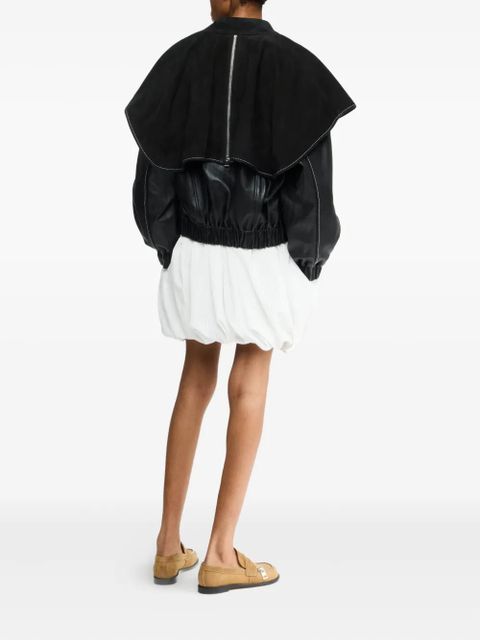 JW Anderson oversized-collar leather jacket - Black