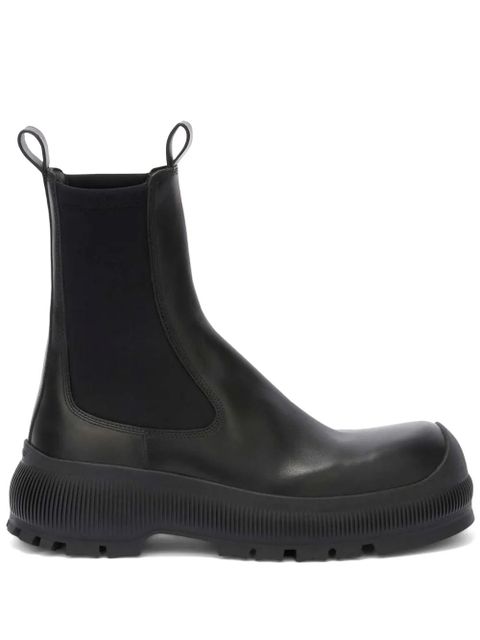 Jil Sander logo-embossed leather boots - Black - zdjęcie produktu nr 1