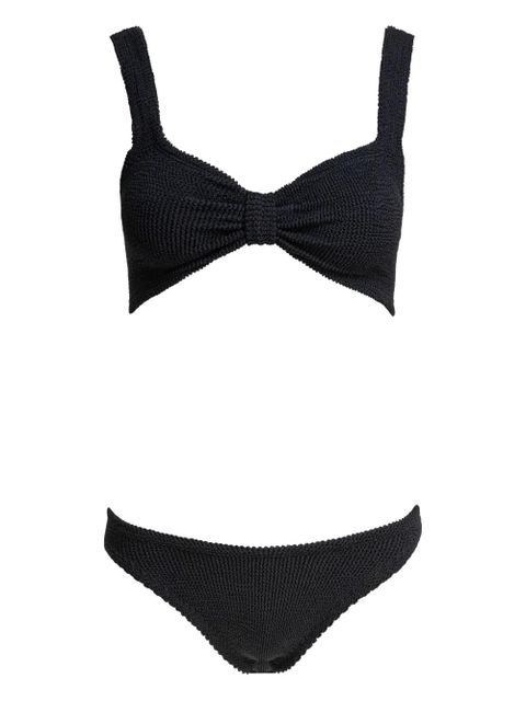 Hunza G Bonnie crinkle-textured bikini - Black - zdjęcie produktu nr 1