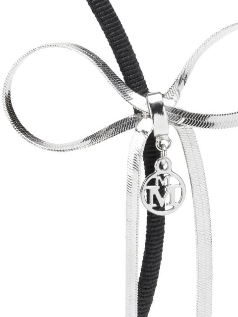 Maison Michel Ollie bow-embellishment headband - Black - zdjęcie produktu nr 2