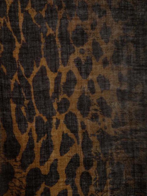 Zadig&Voltaire leopard-print scarf - Black