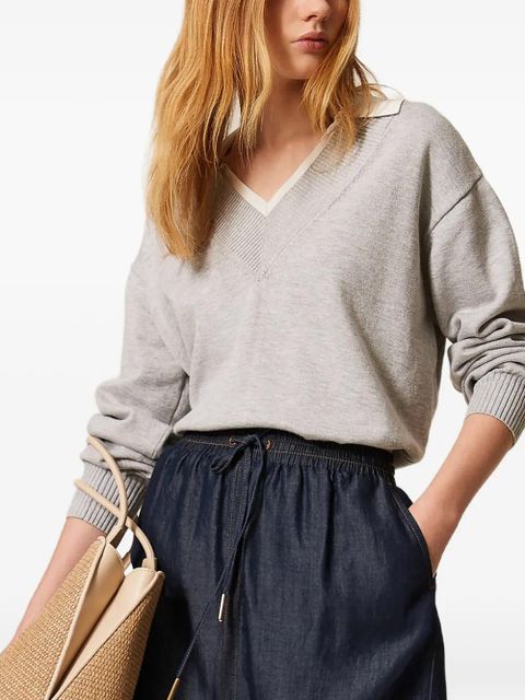 TWINSET chambray midi skirt - Blue - zdjęcie produktu nr 2