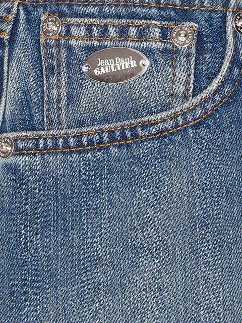 Jean Paul Gaultier zip-detail denim mini skirt - Blue - zdjęcie produktu nr 2