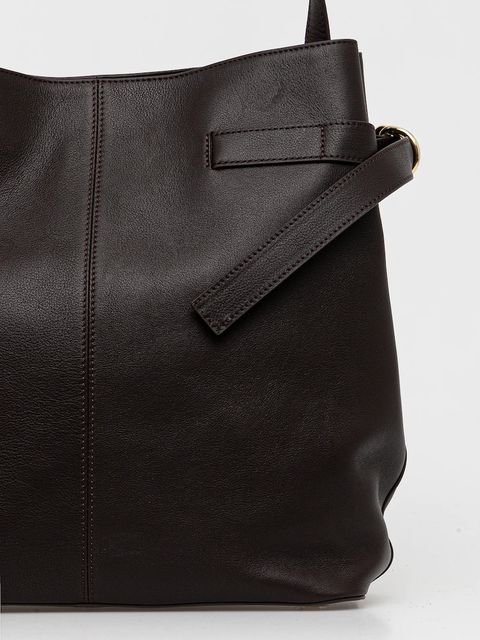 Patrizia Pepe torebka skórzana kolor brązowy 2B0150 L162