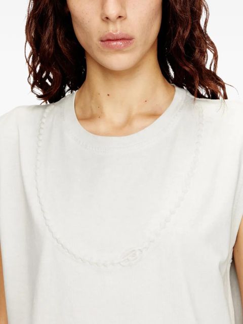 Diesel D-EMB cotton mini dress - Neutrals