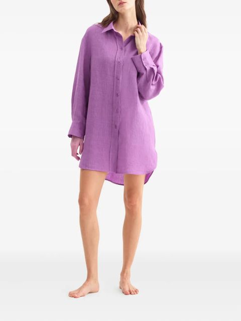 ERES Mignonette button-down linen shirt - Purple - zdjęcie produktu nr 2