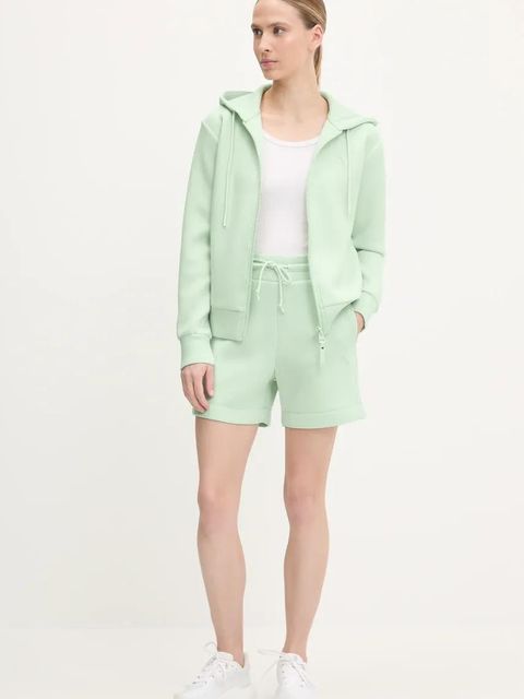 Guess bluza ALLIE damska kolor turkusowy z kapturem z nadrukiem V3RQ11 K7UW2 - zdjęcie produktu nr 2