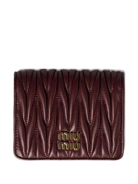 Miu Miu matelassé leather wallet - Red - zdjęcie produktu nr 1