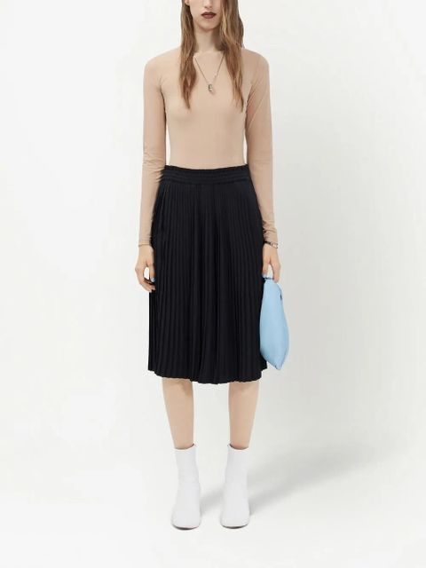 MM6 Maison Margiela pleated knee-length shorts - Black