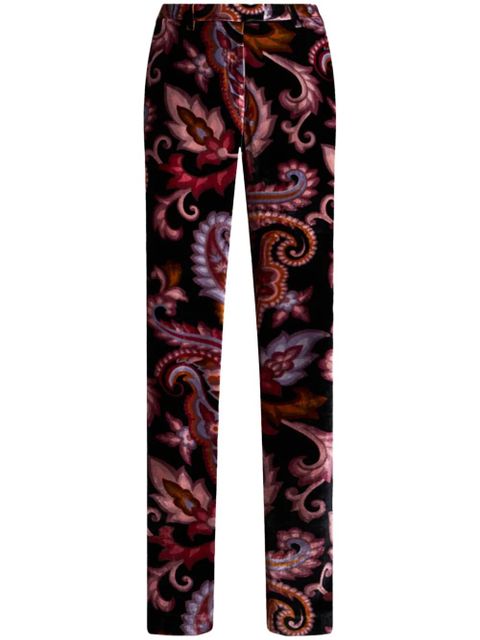 ETRO paisley velvet trousers - Black - zdjęcie produktu nr 1