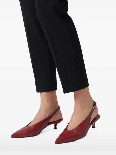 Aeyde Camila slingback pointed pumps - Red