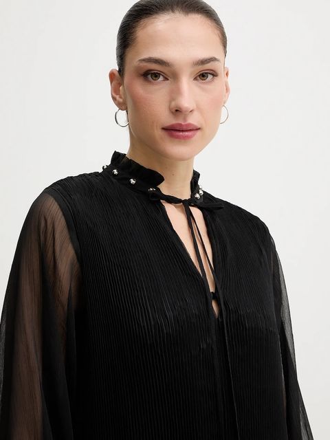 Liu Jo sukienka kolor czarny mini rozkloszowana WA6263 T6867