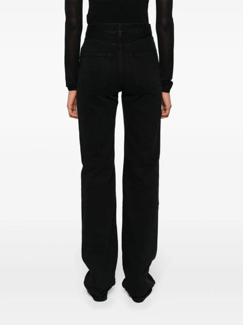Saint Laurent high-rise straight jeans - Black