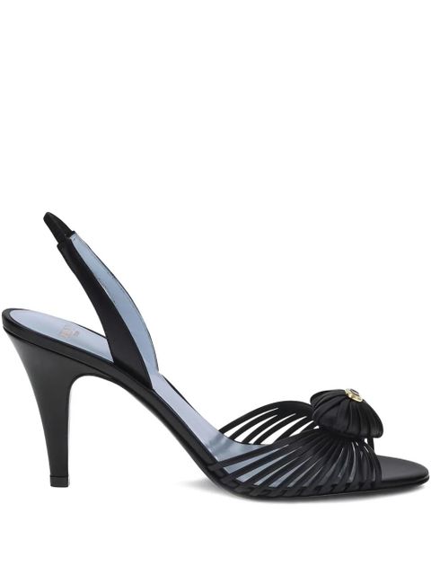 Valentino Garavani 85mm Royal slingback leather sandals - Black - zdjęcie produktu nr 1