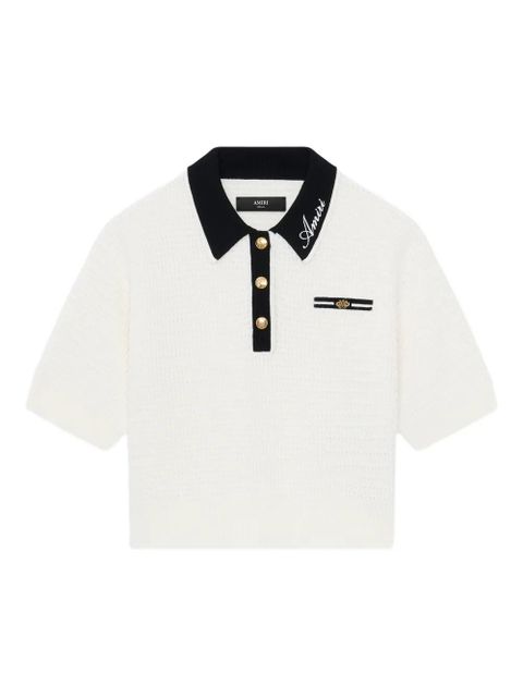 AMIRI button logo polo - White - zdjęcie produktu nr 1