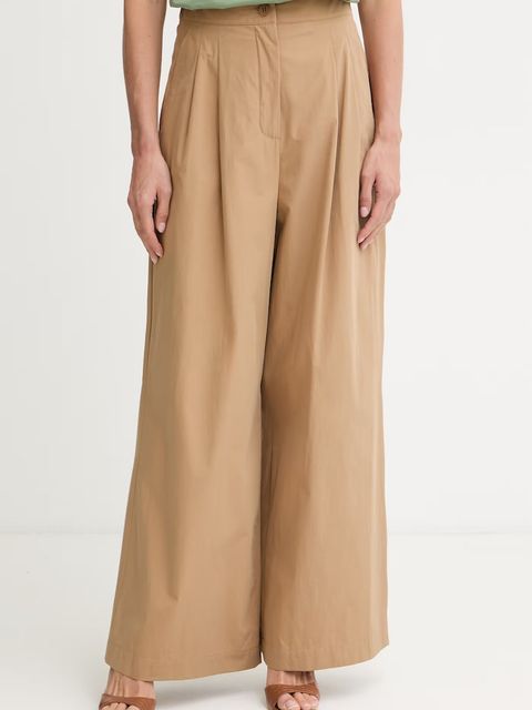 Weekend Max Mara spodnie palazzo damskie bawełniane BENDA - zdjęcie produktu nr 1