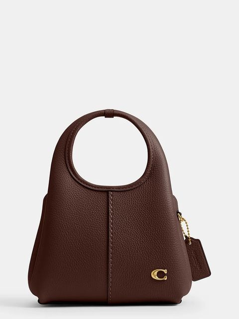 Coach torebka skórzana Lana 19 kolor brązowy CCY32