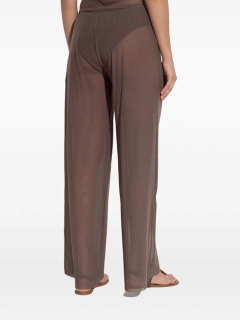 Bond-eye drawstring-fastening trousers - Brown