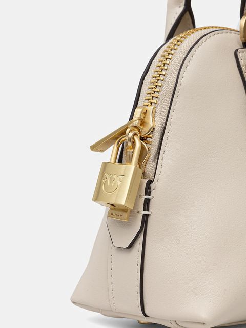 Pinko torebka skórzana kolor beżowy 105333 A0QO