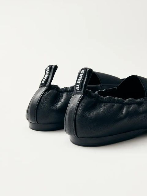 Alohas baleriny skórzane Sutton kolor czarny S100774-01