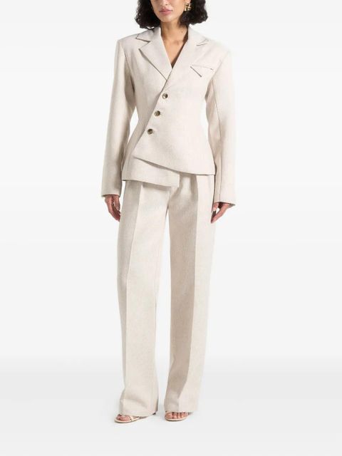 Manière De Voir Thalia asymmetric double-breasted tailored blazer - Neutrals - zdjęcie produktu nr 2