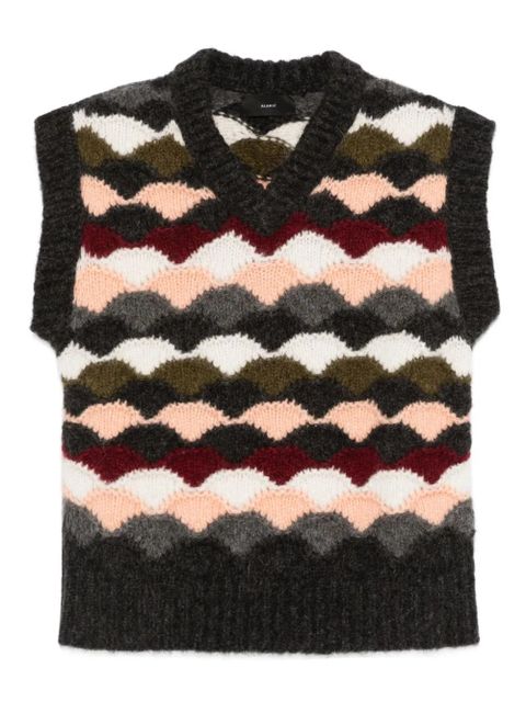 Alanui chevron knitted vest - Green - zdjęcie produktu nr 1