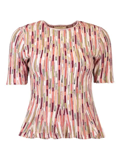 Ulla Johnson Samira patterned T-shirt - Pink - zdjęcie produktu nr 1