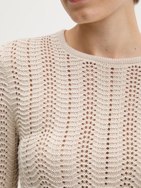 Sisley sweter bawełniany damski kolor beżowy lekki 1494M106O - zdjęcie produktu nr 2