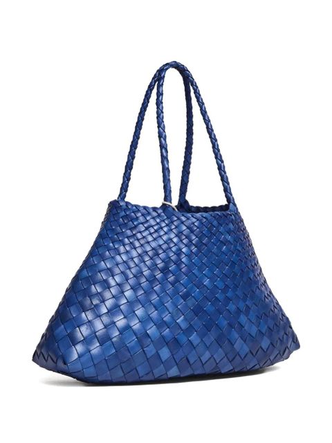 DRAGON DIFFUSION Santa Crocewoven shoulder bag - Blue