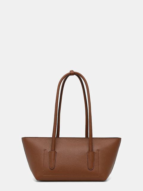 Coccinelle torebka skórzana DOUBLE BEAT kolor brązowy E1 T8A 11 03 01 - zdjęcie produktu nr 2