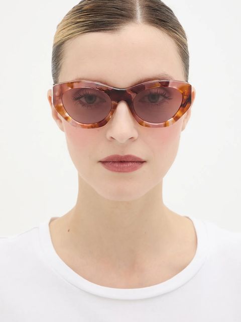 Chloé okulary przeciwsłoneczne damskie kolor czerwony CH0220S